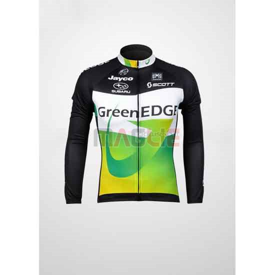 Maglia GreenEDGE manica lunga 2012 nero e verde - Clicca l'immagine per chiudere