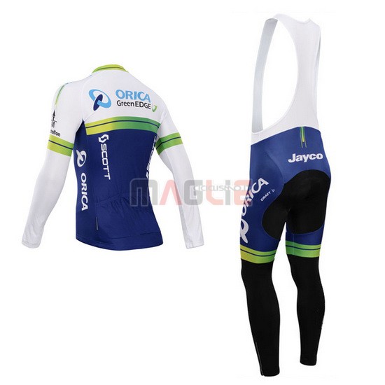 Maglia GreenEDGE manica lunga 2014 bianco e blu