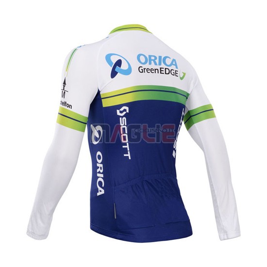 Maglia GreenEDGE manica lunga 2014 bianco e blu - Clicca l'immagine per chiudere