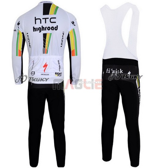 Maglia HTC Highroad manica lunga 2011 nero e bianco