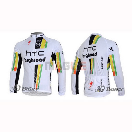 Maglia HTC Highroad manica lunga 2011 nero e bianco