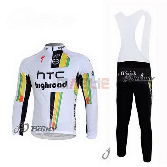 Maglia HTC Highroad manica lunga 2011 nero e bianco