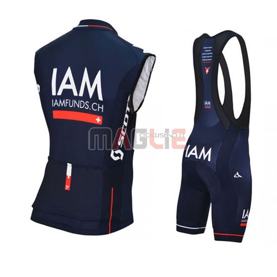 Gilet antivento IAM 2016 nero e rosso