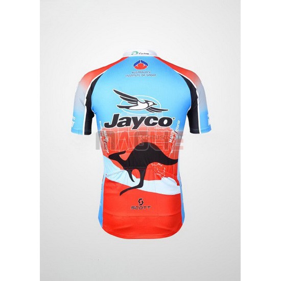 Maglia Jayco manica corta 2010 celeste e rosso