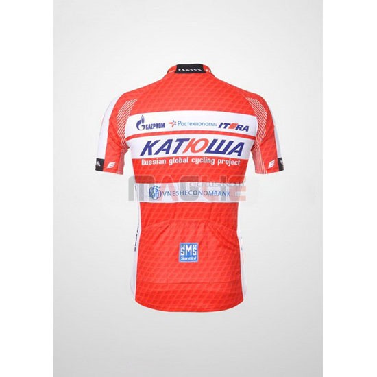 Maglia Katusha manica corta 2012 bianco e arancione