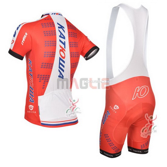 Maglia Katusha manica corta 2014 bianco e rosso