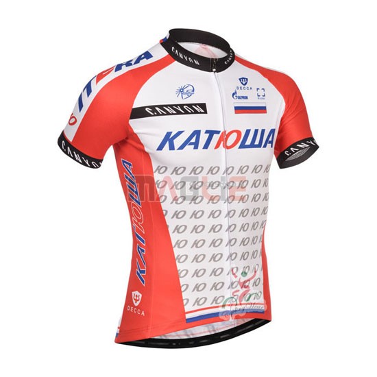 Maglia Katusha manica corta 2014 bianco e rosso - Clicca l'immagine per chiudere