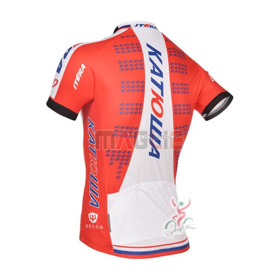 Maglia Katusha manica corta 2014 bianco e rosso