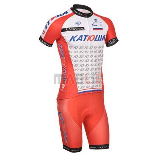 Maglia Katusha manica corta 2014 bianco e rosso - Clicca l'immagine per chiudere