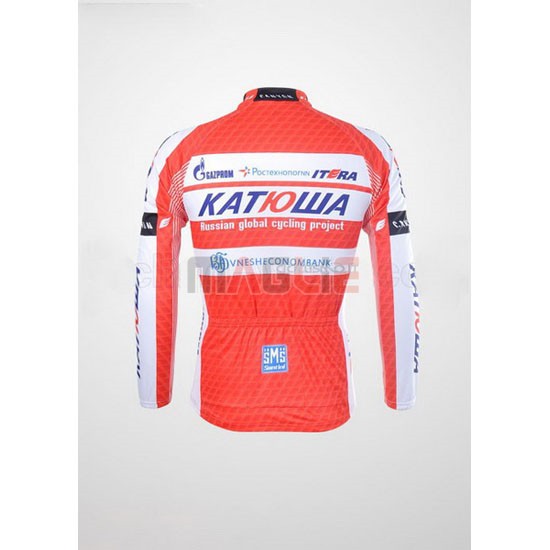 Maglia Katusha manica lunga 2012 bianco e arancione - Clicca l'immagine per chiudere