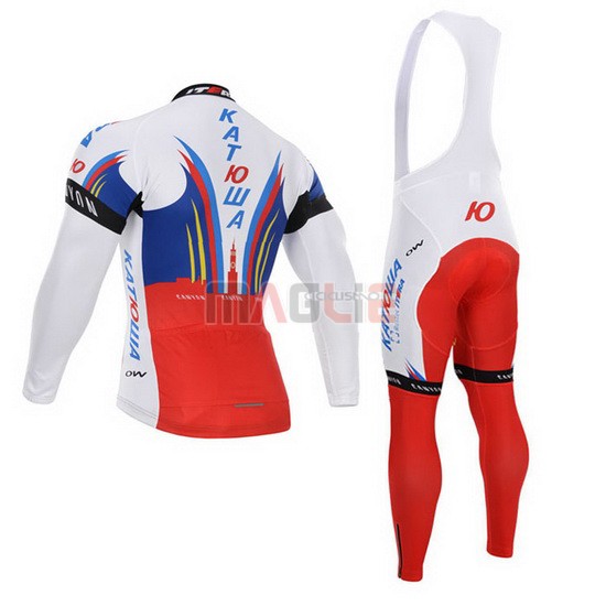 Maglia Katusha manica lunga 2015 bianco e rosso - Clicca l'immagine per chiudere