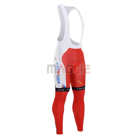 Maglia Katusha manica lunga 2015 bianco e rosso