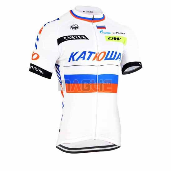 Maglia Katusha manica corta 2015 bianco - Clicca l'immagine per chiudere