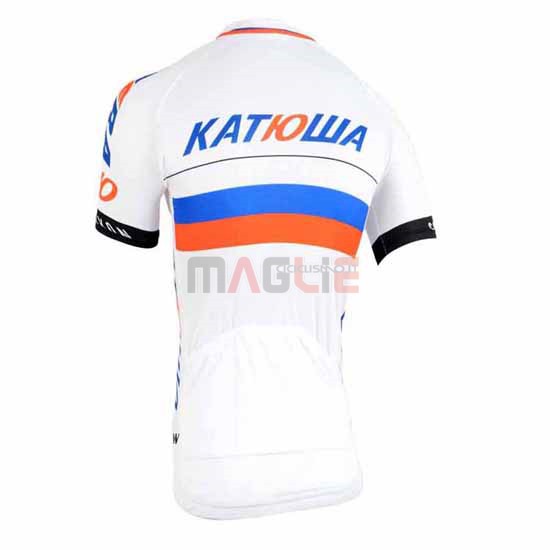 Maglia Katusha manica corta 2015 bianco - Clicca l'immagine per chiudere