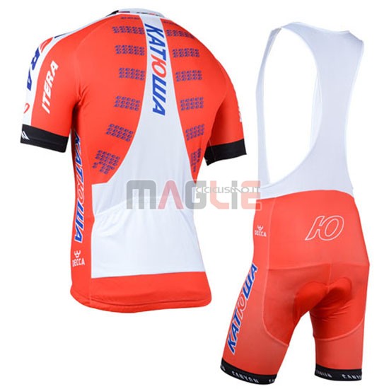 Maglia Katusha manica corta 2015 arancione e bianco