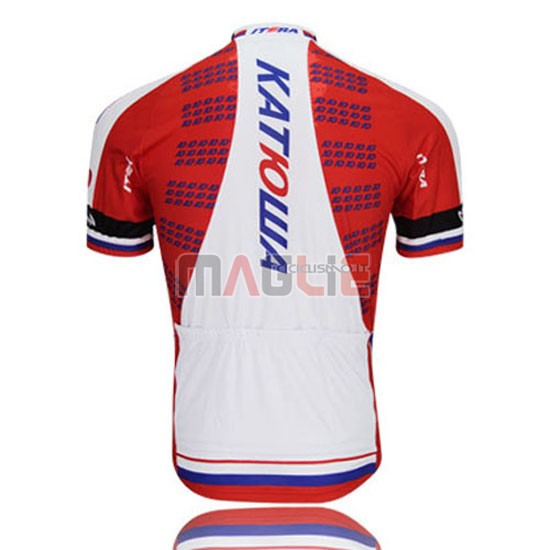 Maglia Katusha manica corta 2015 rosso e bianco