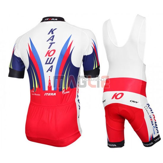 Maglia Katusha manica corta 2016 blu e rosso