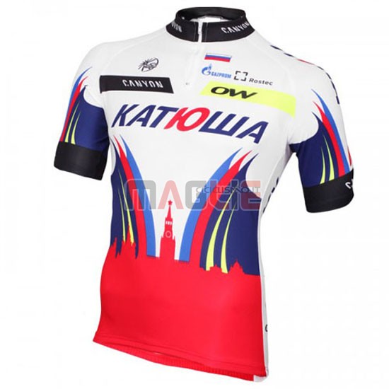 Maglia Katusha manica corta 2016 blu e rosso - Clicca l'immagine per chiudere