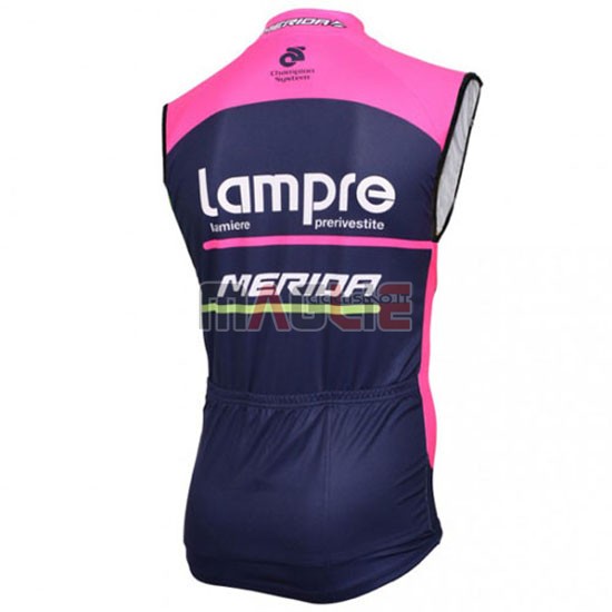 Gilet antivento Lampre 2016 blu e fuxia