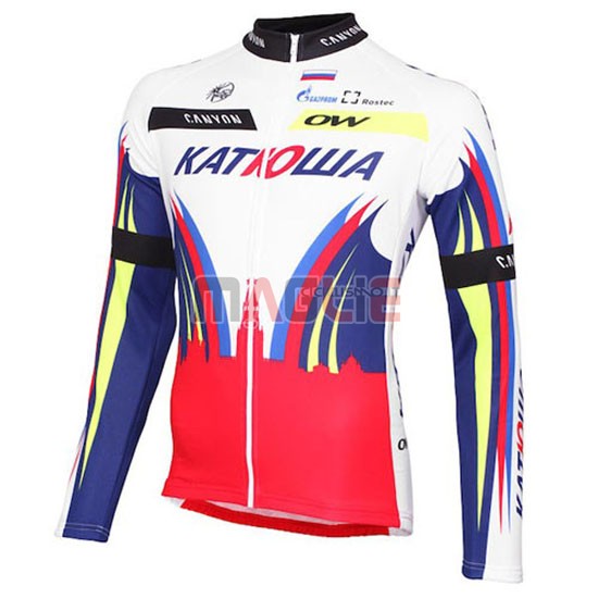 Maglia Katusha manica lunga 2016 rosso e bianco - Clicca l'immagine per chiudere