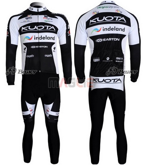 Maglia Kuota manica lunga 2010 nero e bianco