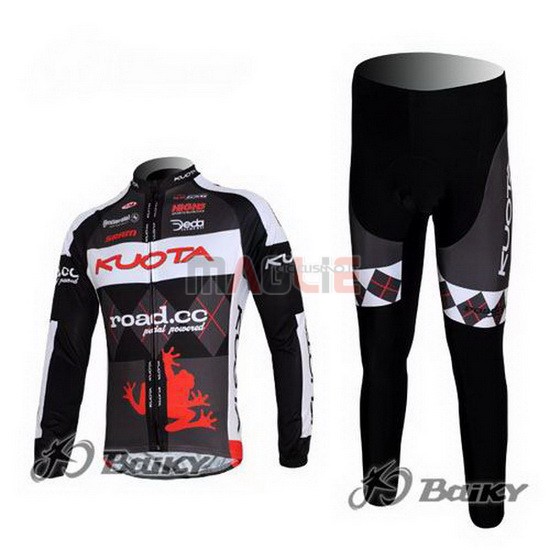 Maglia Kuota manica lunga 2011 nero e bianco