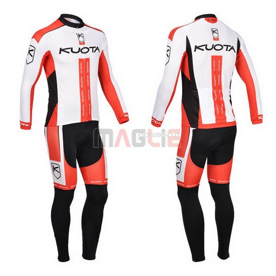 Maglia Kuota manica lunga 2013 bianco e rosso