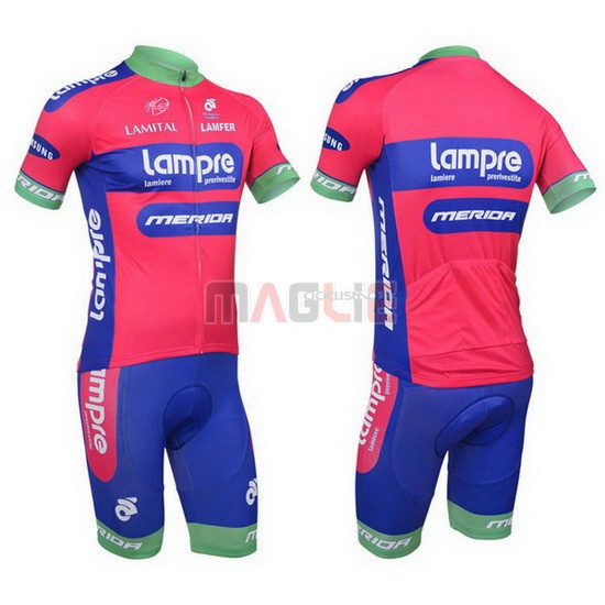 Maglia Lampre manica corta 2013 rosa e celeste