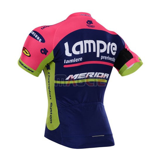 Maglia Lampre manica corta 2015 rosa e blu