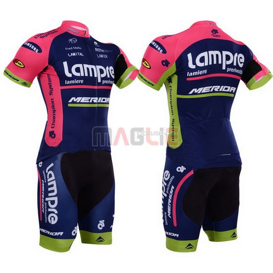 Maglia Lampre manica corta 2015 rosa e blu