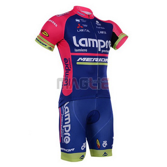 Maglia Lampre manica corta 2016 rosa e blu