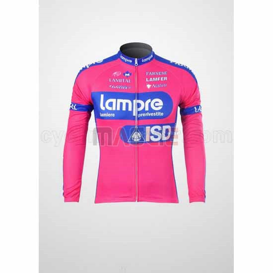 Maglia Lampre manica lunga 2013 rosa e celeste