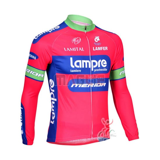 Maglia Lampre manica lunga 2013 rosa e celeste