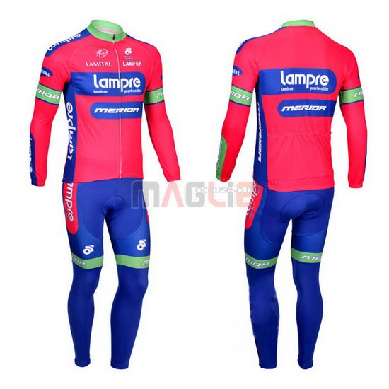 Maglia Lampre manica lunga 2013 rosa e celeste