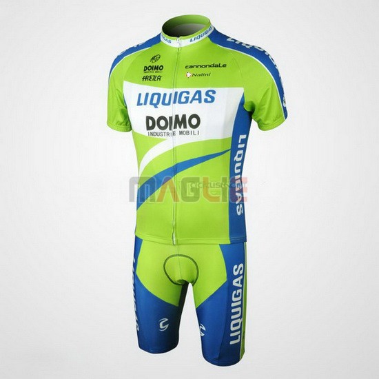 Maglia Liquigas manica corta 2010 blu e verde