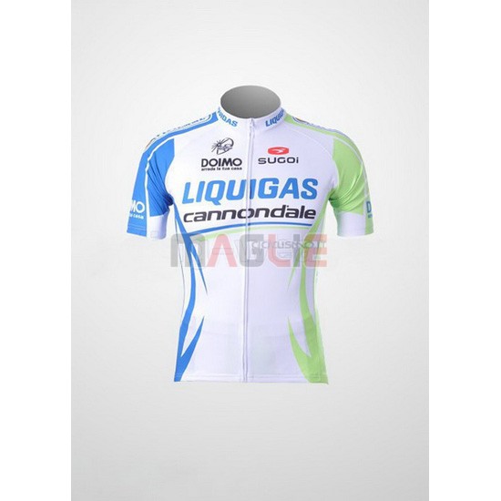 Maglia Liquigas manica corta 2011 bianco e verde