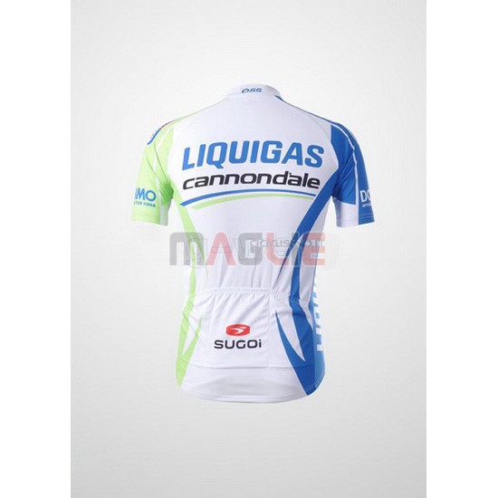 Maglia Liquigas manica corta 2011 bianco e verde