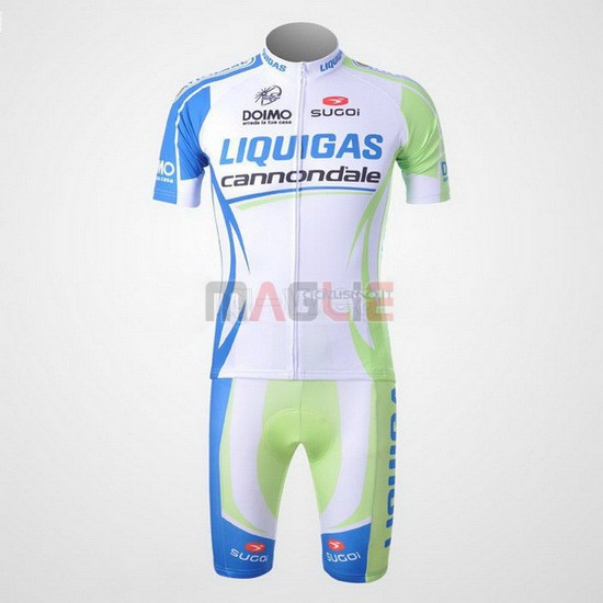 Maglia Liquigas manica corta 2011 bianco e verde