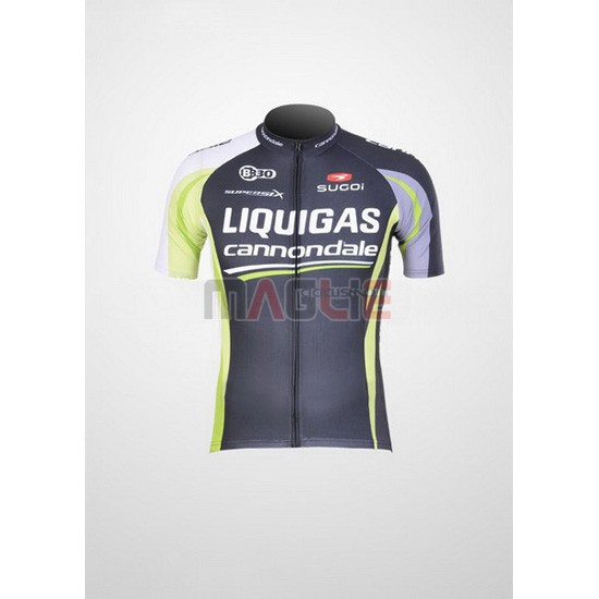 Maglia Liquigas manica corta 2011 nero e verde