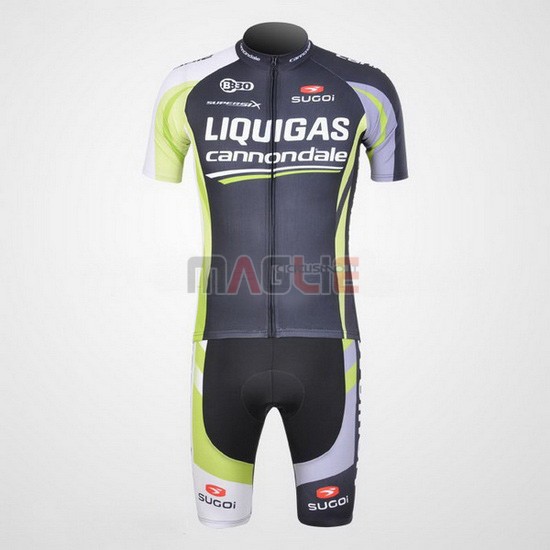 Maglia Liquigas manica corta 2011 nero e verde