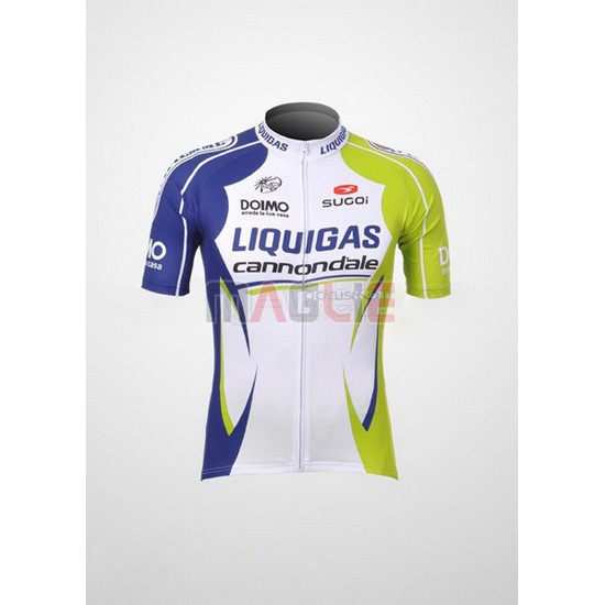 Maglia Liquigas manica corta 2012 bianco e verde