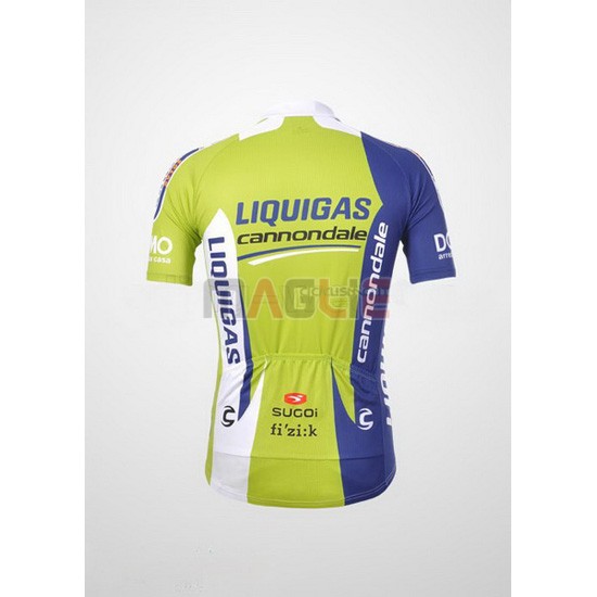 Maglia Liquigas manica corta 2012 bianco e verde