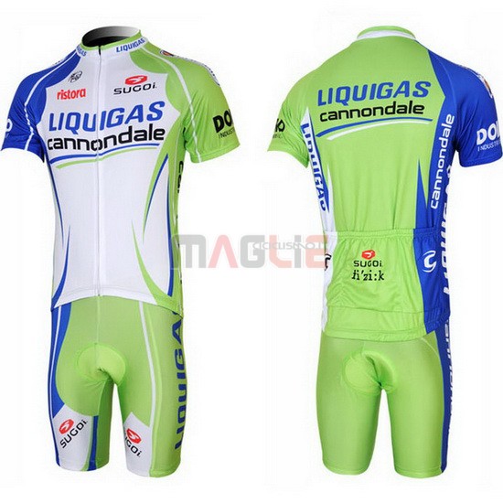 Maglia Liquigas manica corta 2013 bianco e verde