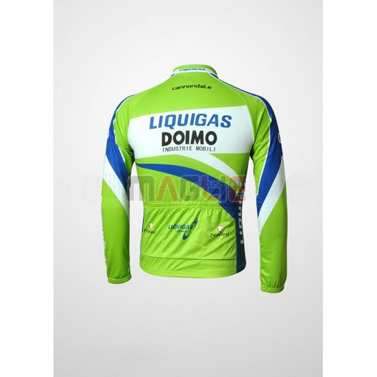 Maglia Liquigas manica lunga 2010 blu e verde