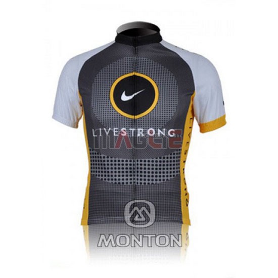 Maglia Livestrong manica corta 2010 grigio e giallo - Clicca l'immagine per chiudere