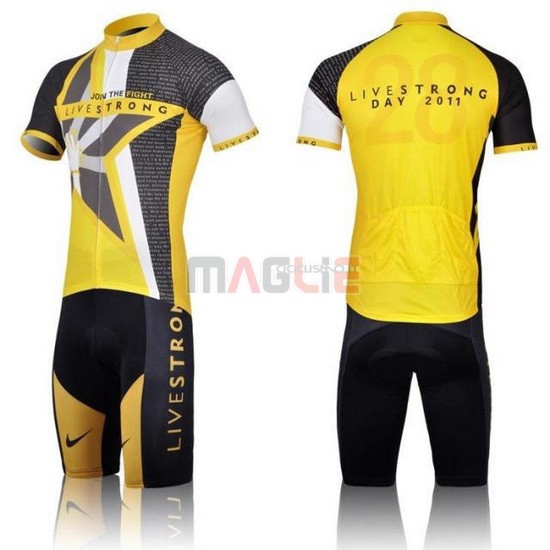 Maglia Livestrong manica corta 2011 giallo e nero