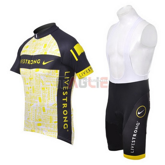 Maglia Livestrong manica corta 2012 nero e giallo