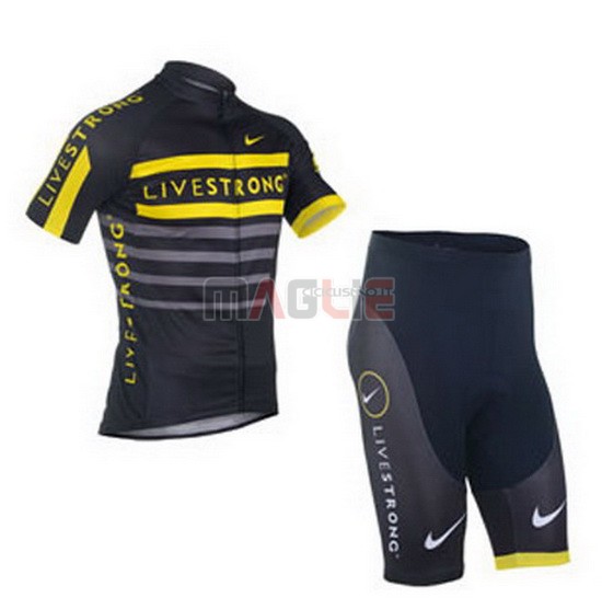 Maglia Livestrong manica corta 2013 nero e giallo