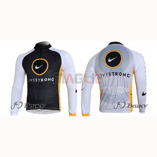 Maglia Livestrong manica lunga 2010 bianco e grigio - Clicca l'immagine per chiudere