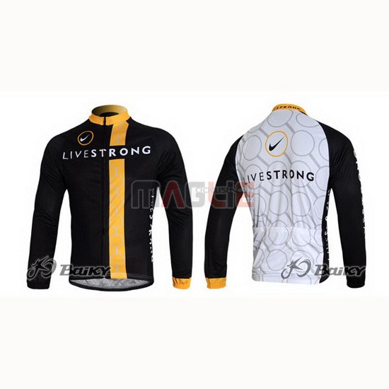 Maglia Livestrong manica lunga 2011 nero e giallo